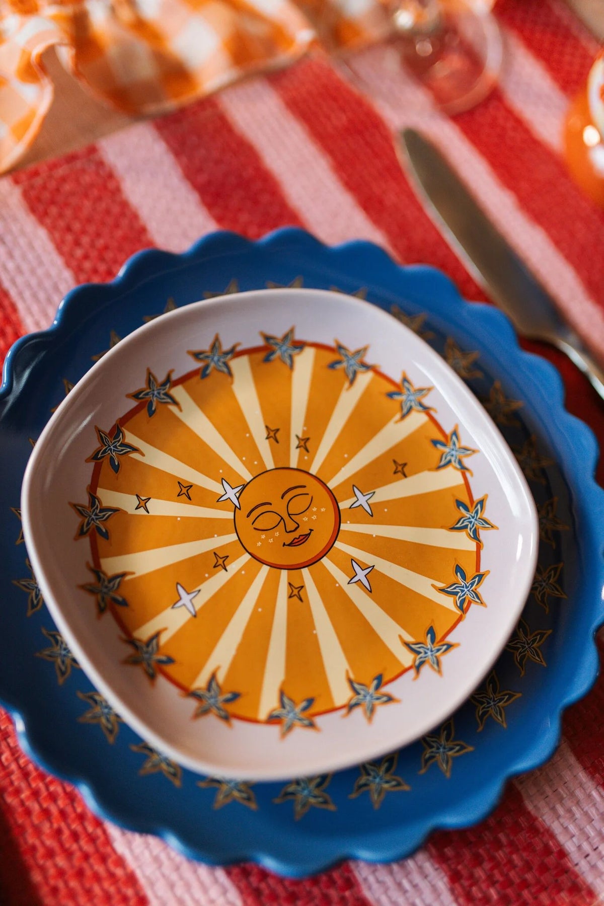 All the Luck in the World serveerbord lila met zon