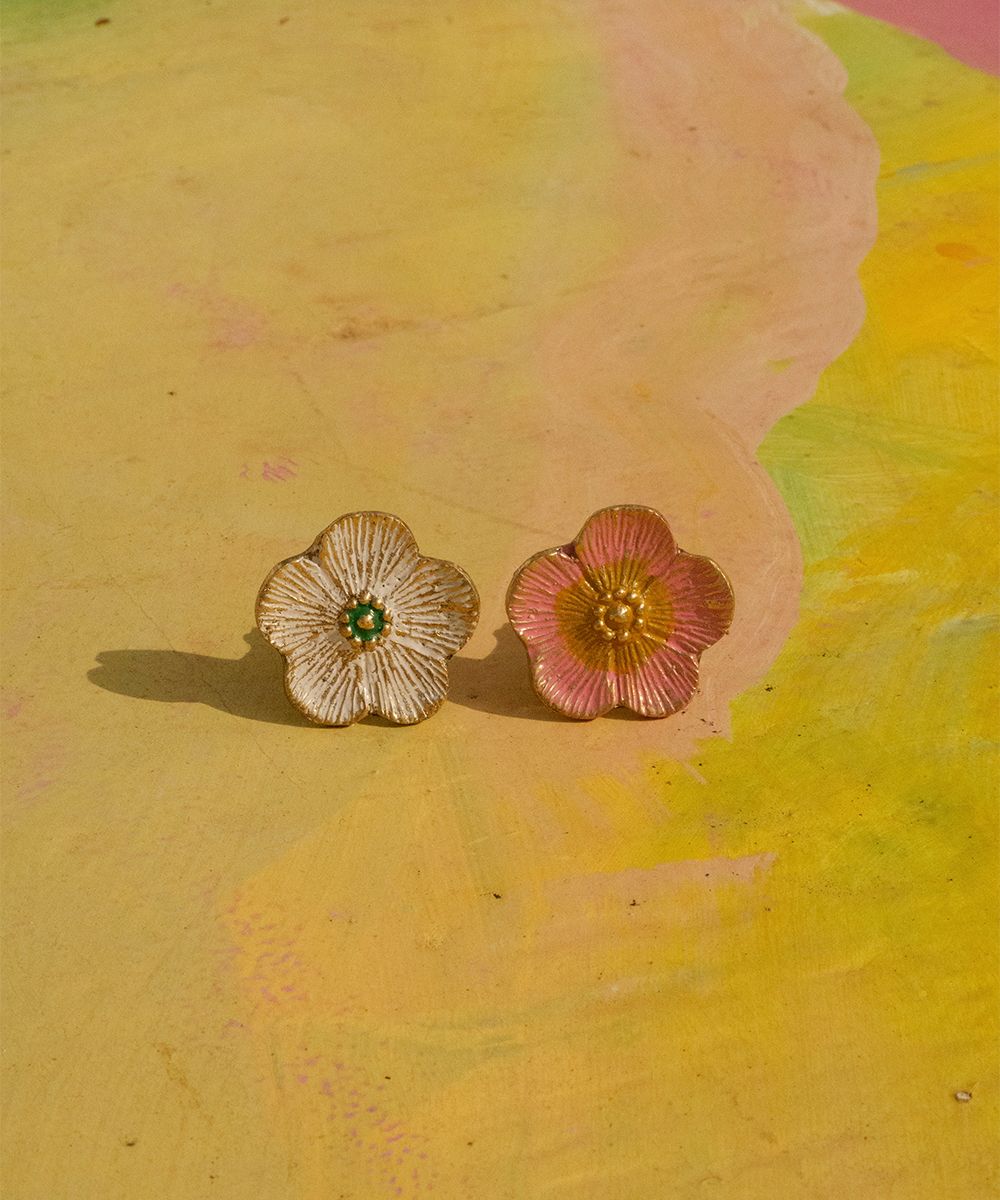 Doing Goods kastknop Faye Flower wit