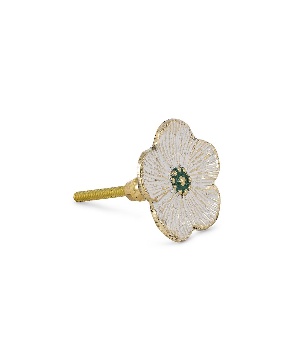 Doing Goods kastknop Faye Flower wit