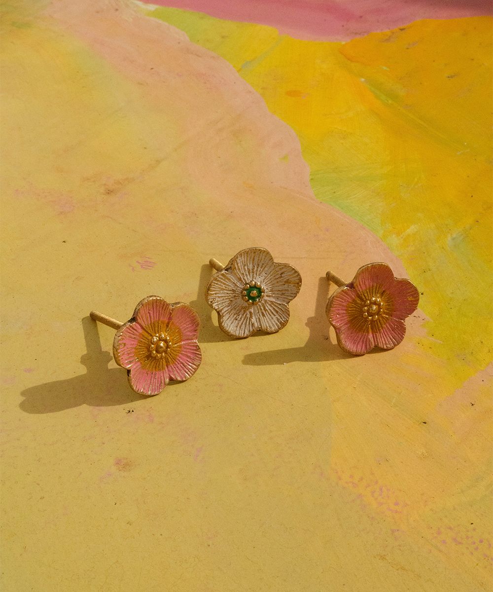 Doing Goods kastknop Faye Flower roze