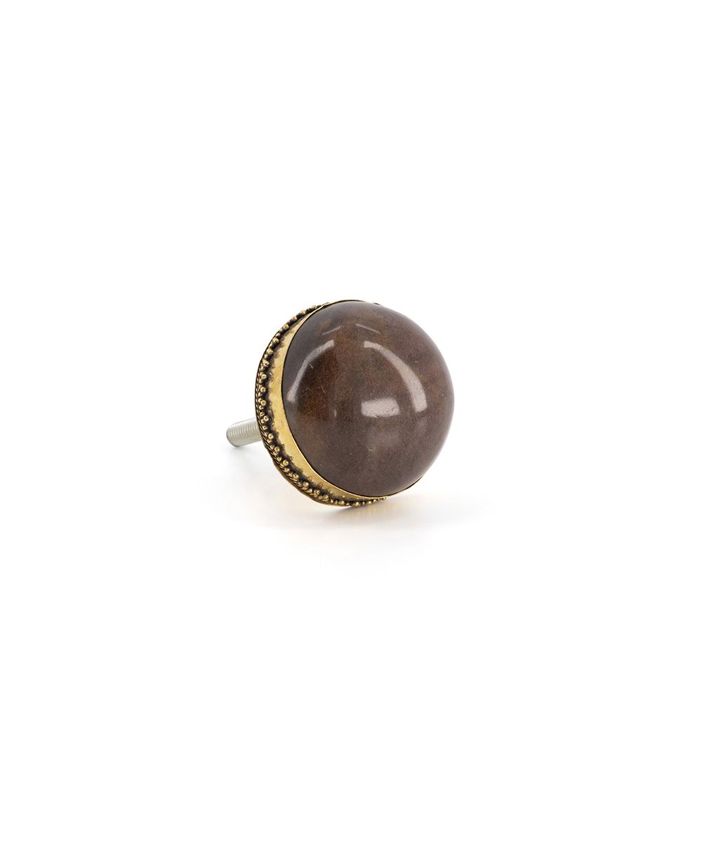 Doing Goods kastknop Moira Marble XL red jasper