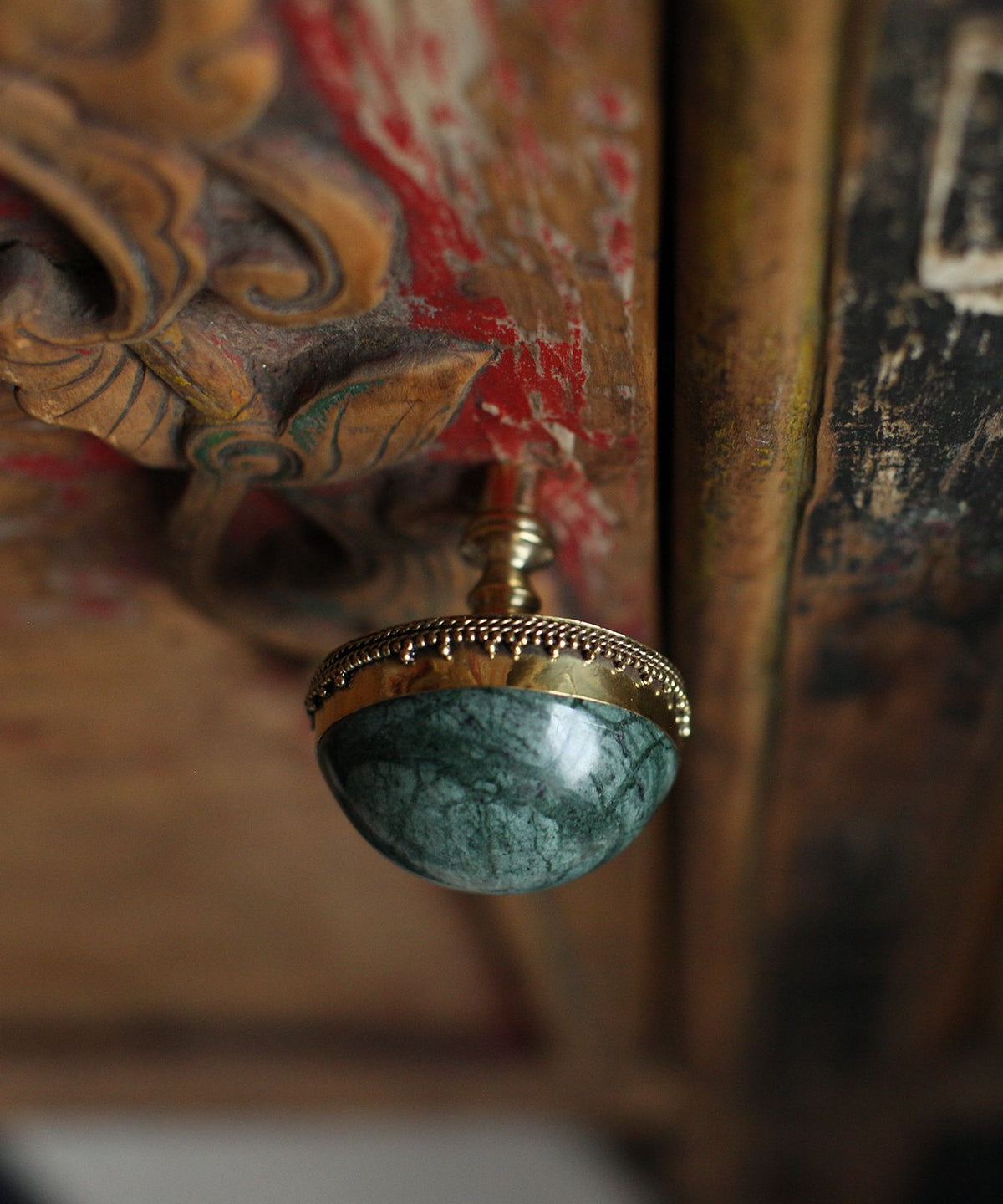 Doing Goods kastknop Moira Marble XL groen