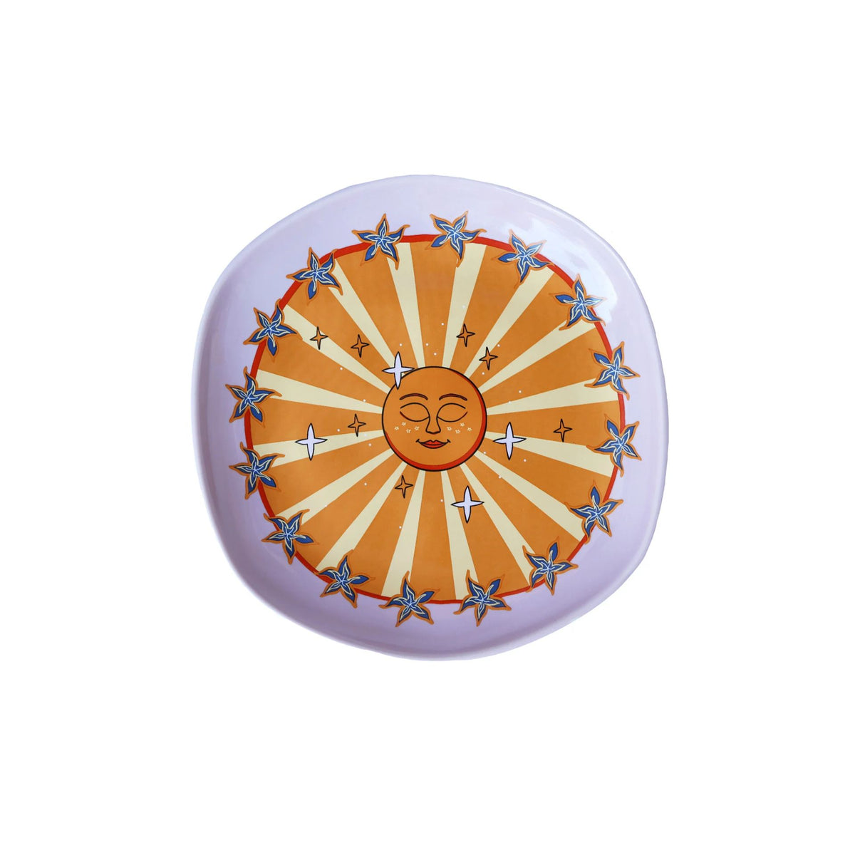 All the Luck in the World serveerbord lila met zon